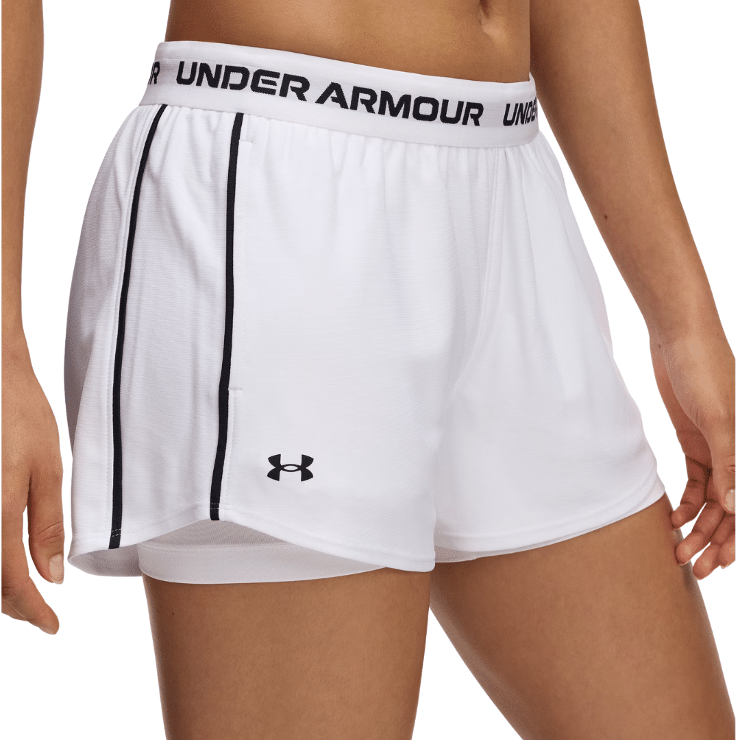 Under Armour Tech Play Up 2in1 Women Shorts White 1389895-100 - Image 2