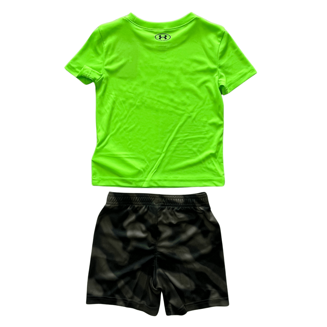 Under Armour Tech Printed Ss Short Clothing Set Boys Green UASII30E-321 - Image 3