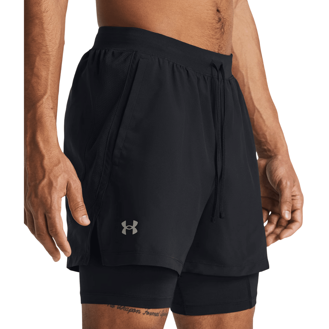 Under Armour Launch 5 2-in-1 Men Shorts Black 1382640-001
