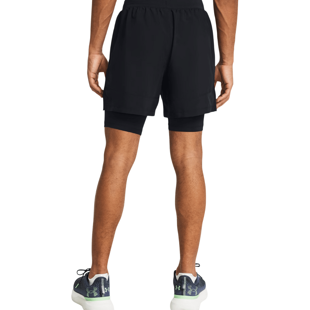 Under Armour Launch 5 2-in-1 Men Shorts Black 1382640-001 - Image 5