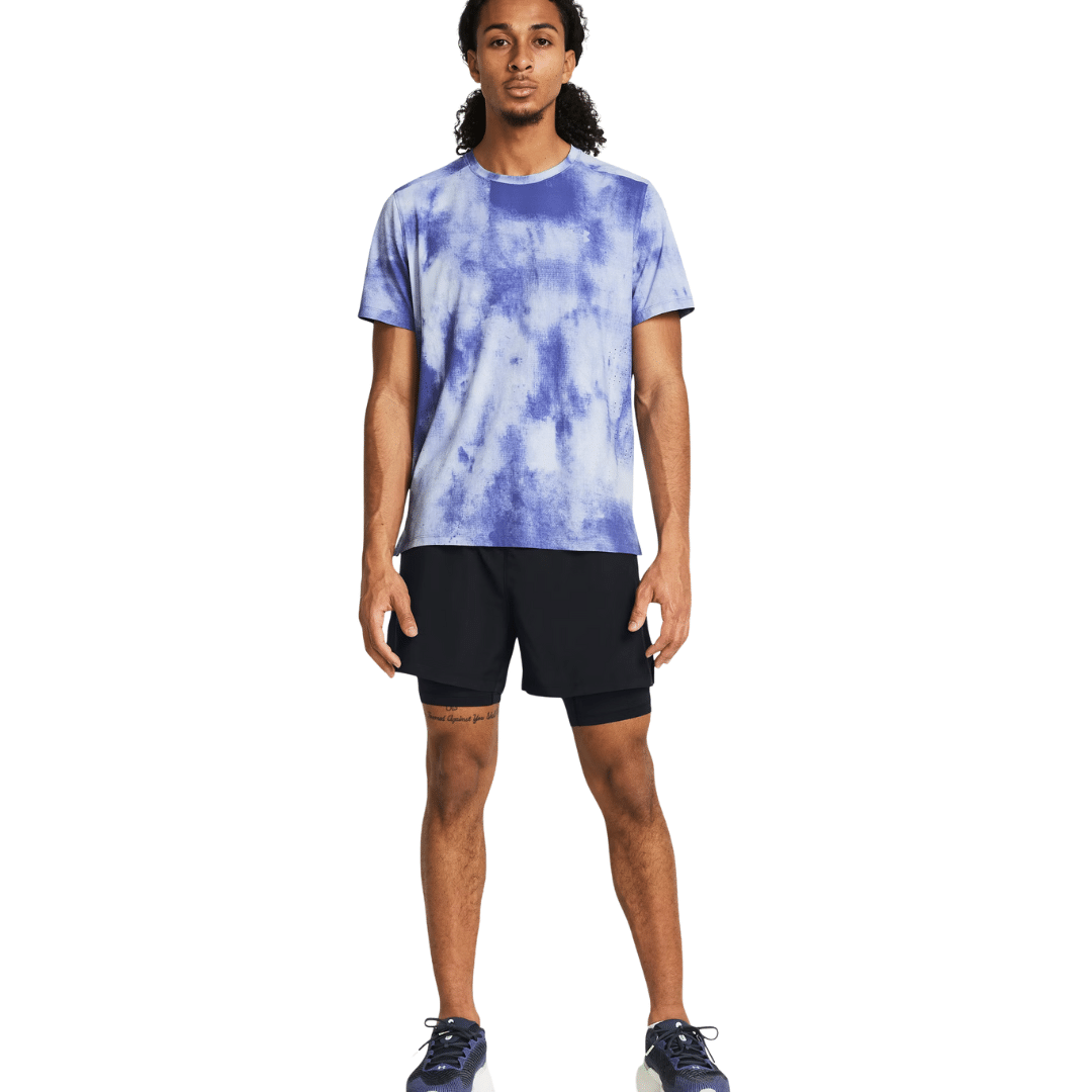 Under Armour Launch 5 2-in-1 Men Shorts Black 1382640-001 - Image 4