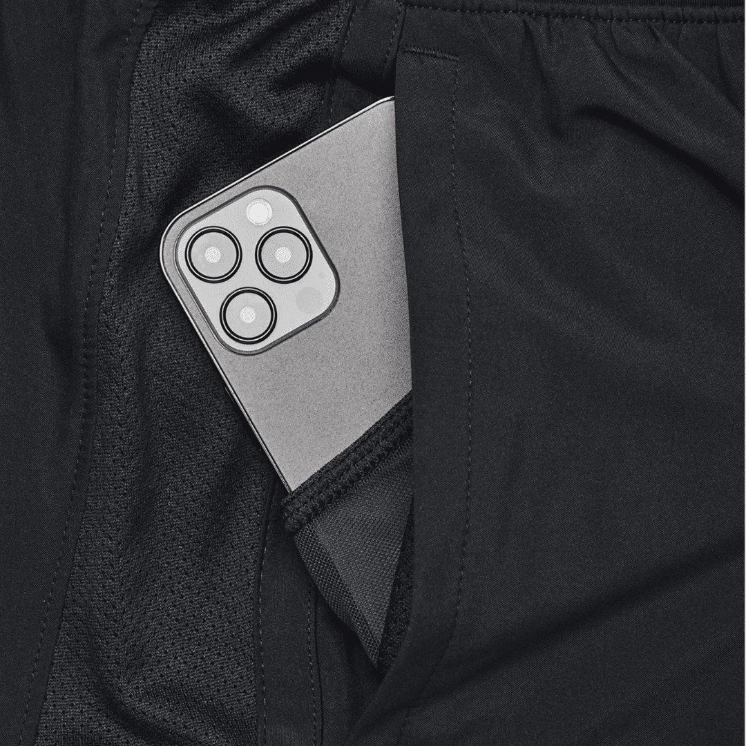 Under Armour Launch 5 2-in-1 Men Shorts Black 1382640-001 - Image 3