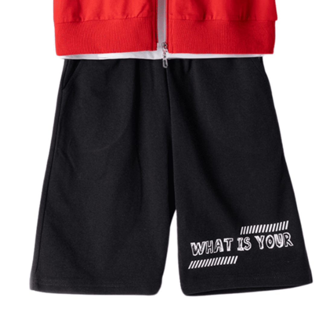 Hashtag For Boys Short 3pcs Set Red 242749 - Image 2