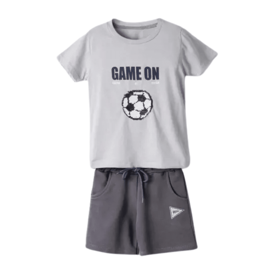 Hashtag For Boys Short Set Grey 254824