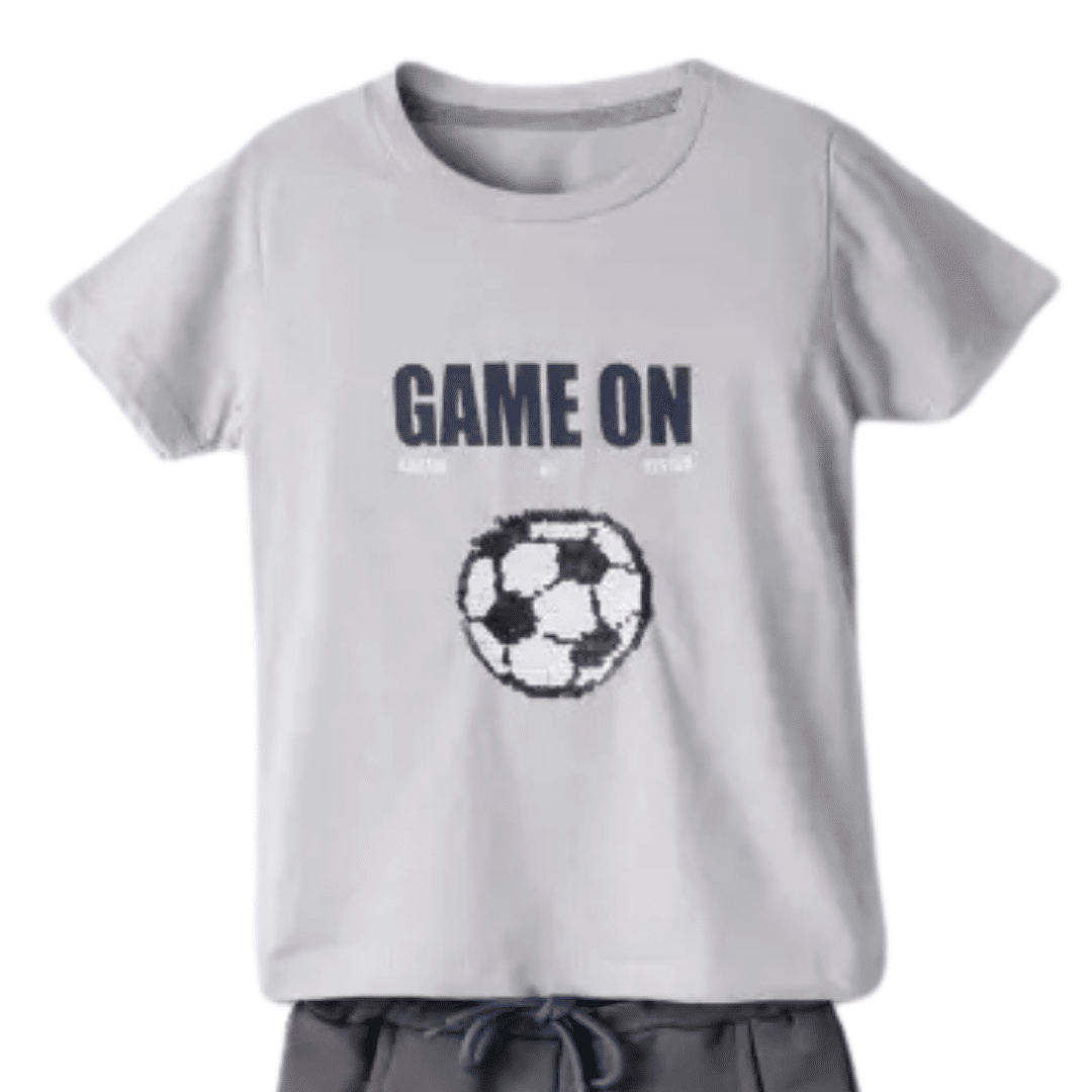 Hashtag For Boys Short Set Grey 254824 - Image 4