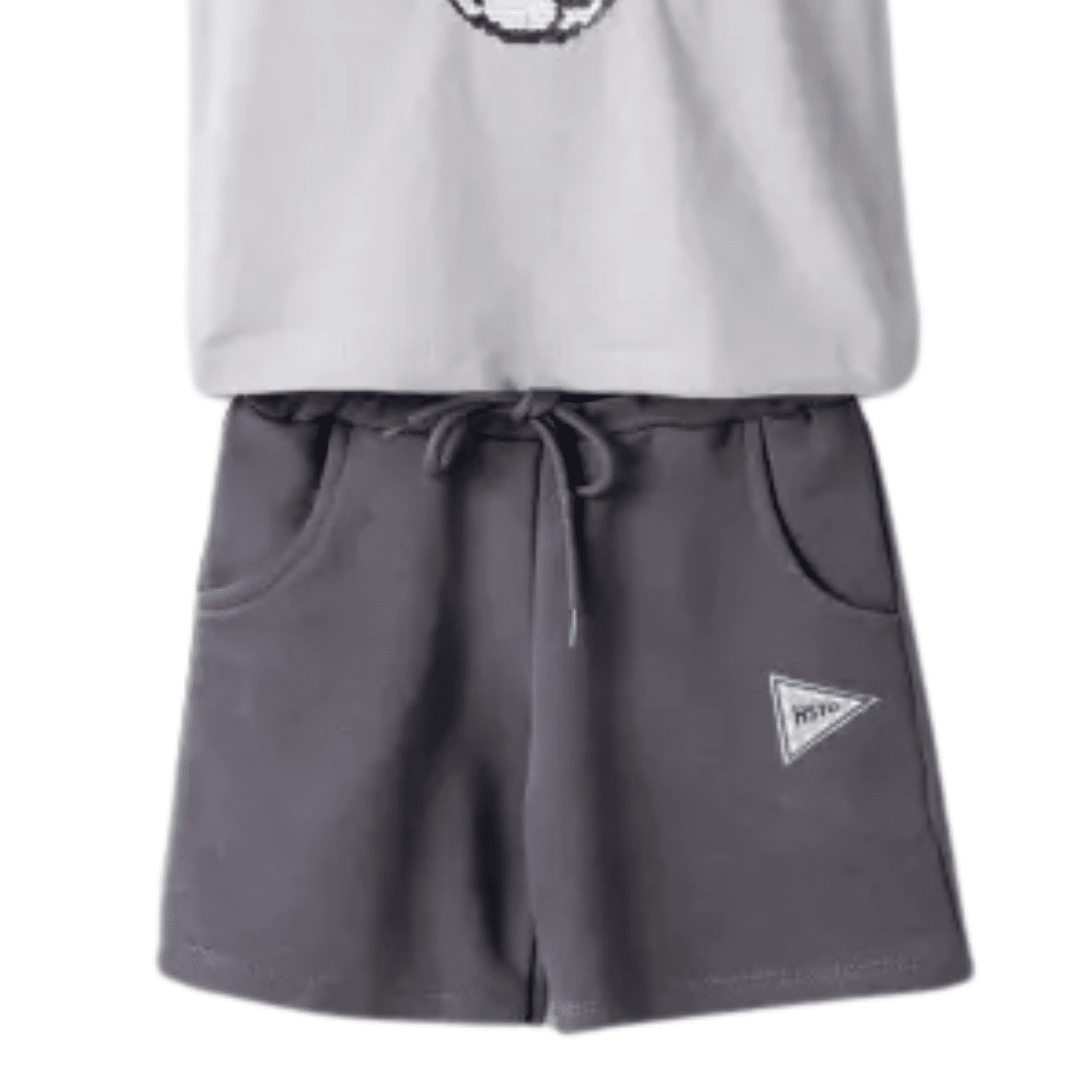 Hashtag For Boys Short Set Grey 254824 - Image 3