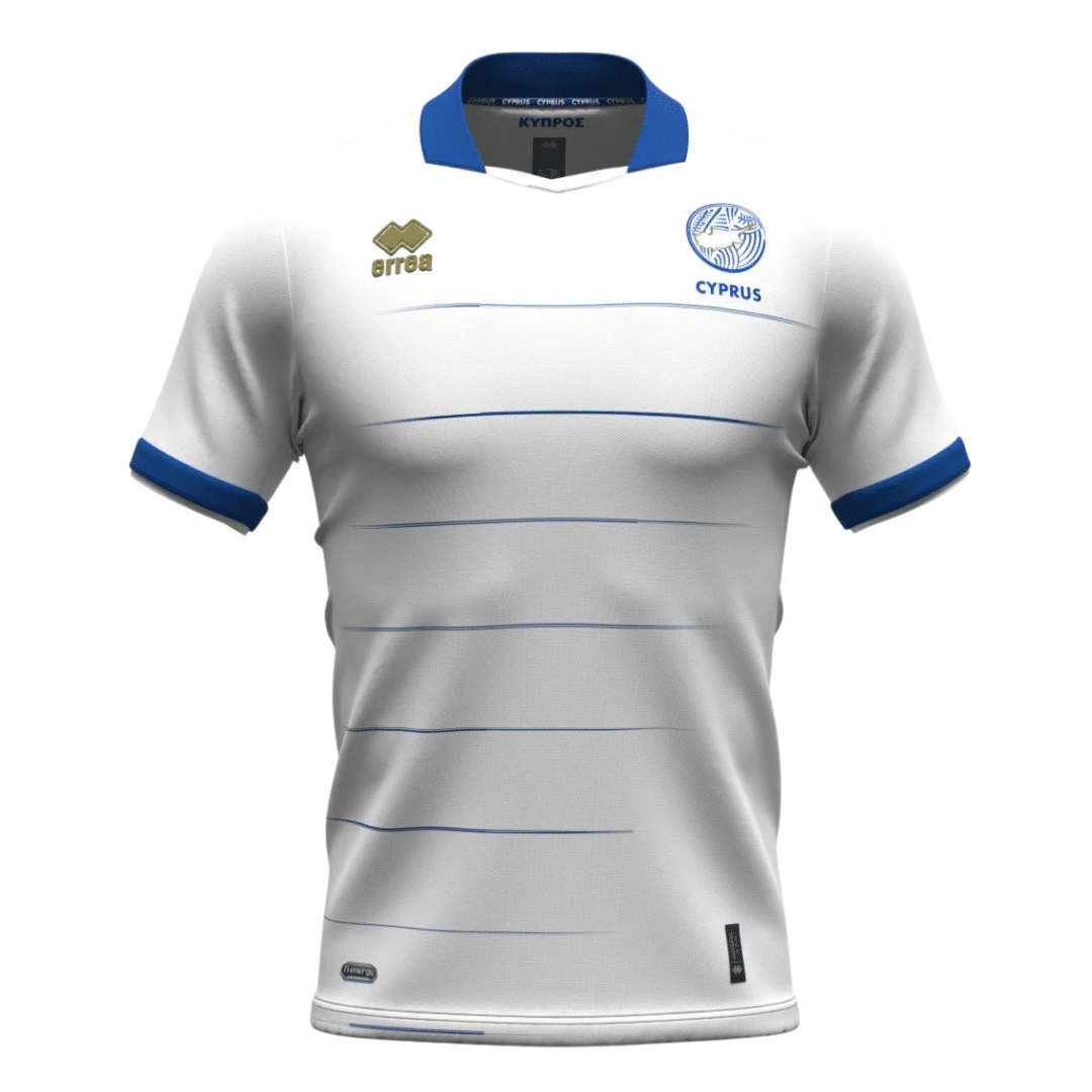 Errea Cyprus National Team Official Home Jersey T-shirt White 2025-2026
