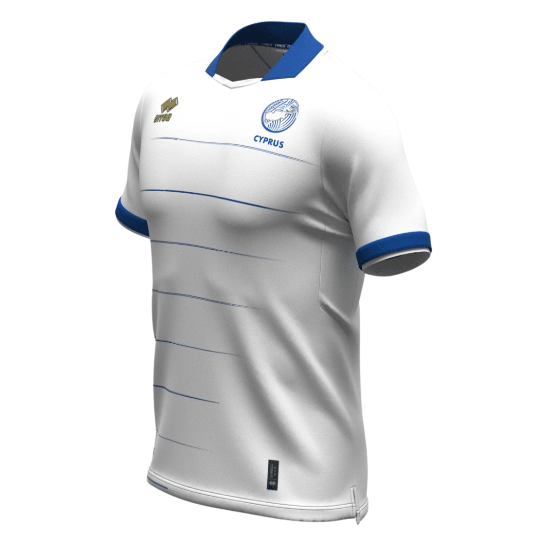 Errea Cyprus National Team Official Home Jersey T-shirt White 2025-2026 - Image 5