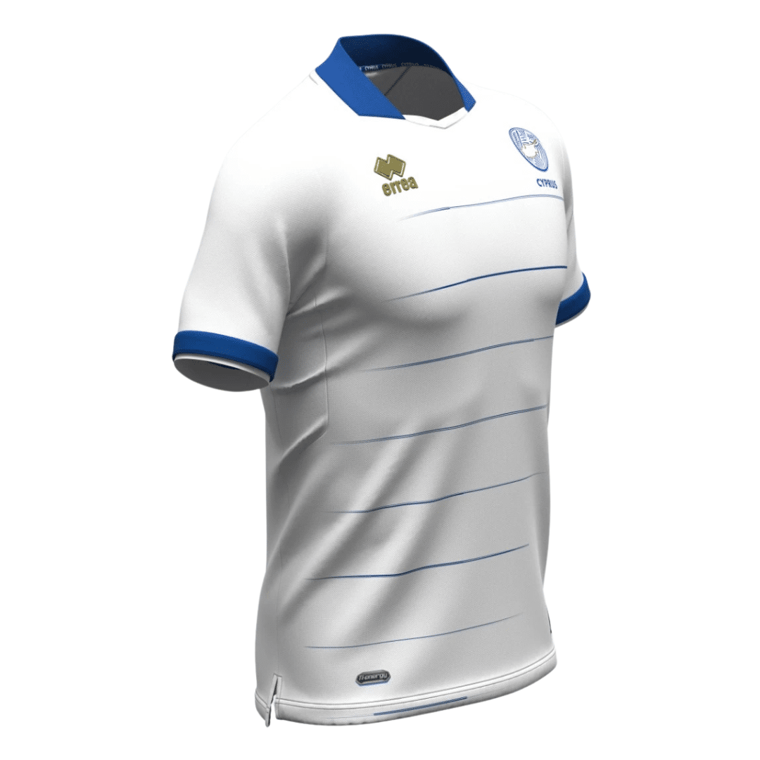 Errea Cyprus National Team Official Home Jersey T-shirt White 2025-2026 - Image 4