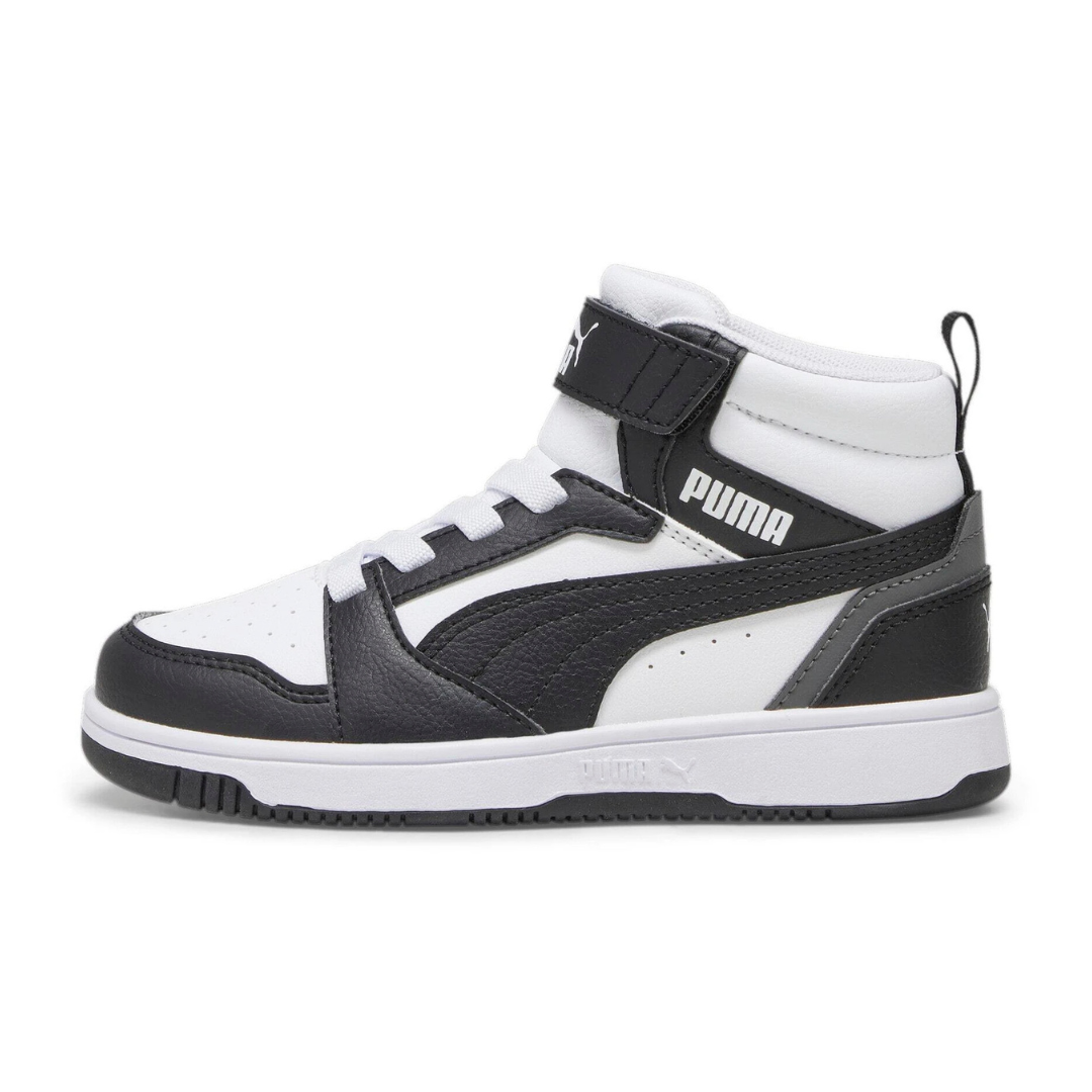 Puma Rebound V6 Mid Ac+ Preschool Fashion Sneakers Unisexs Kids Shoes White 393832-01