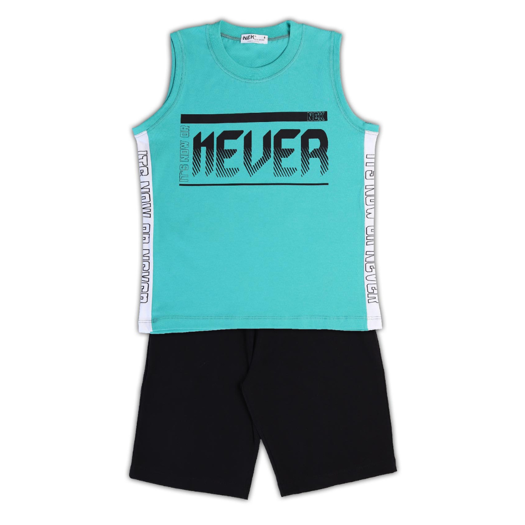 Nek Kids Wear Boys Short Set Green 61123-148