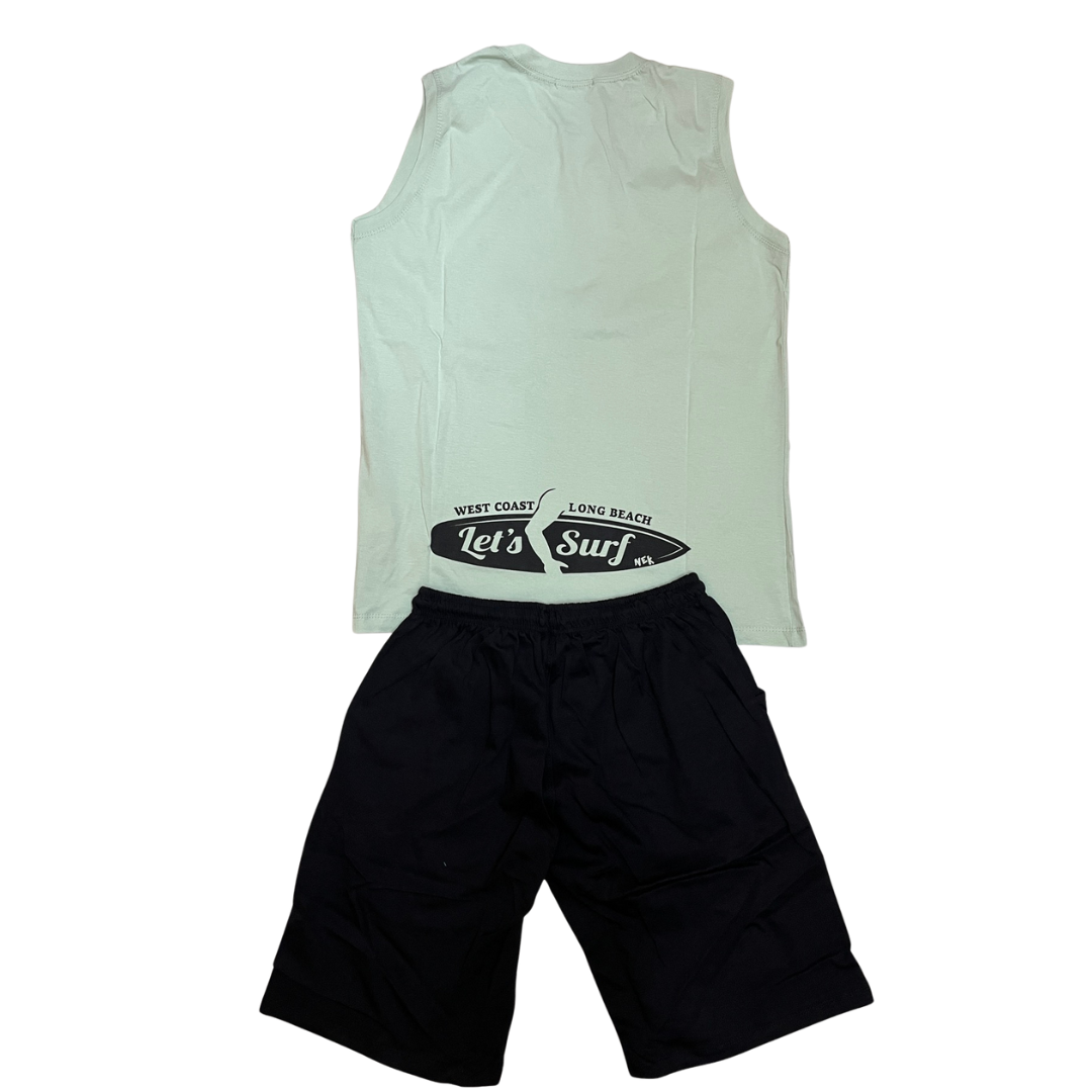 Nek Kids Wear Boys Short Set 61324-111 Green