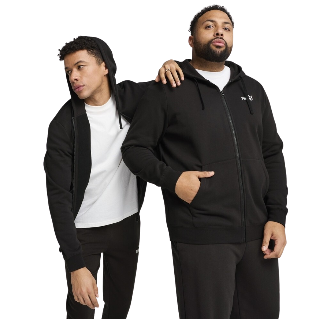 Puma Essentials Small No.1 Logo Full-zip Hoodie Fleece Men Black 682586-01