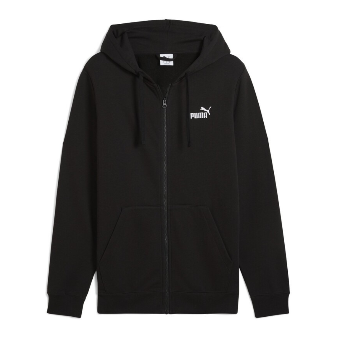 Puma Essentials Small No.1 Logo Full-zip Hoodie Fleece Men Black 682586-01