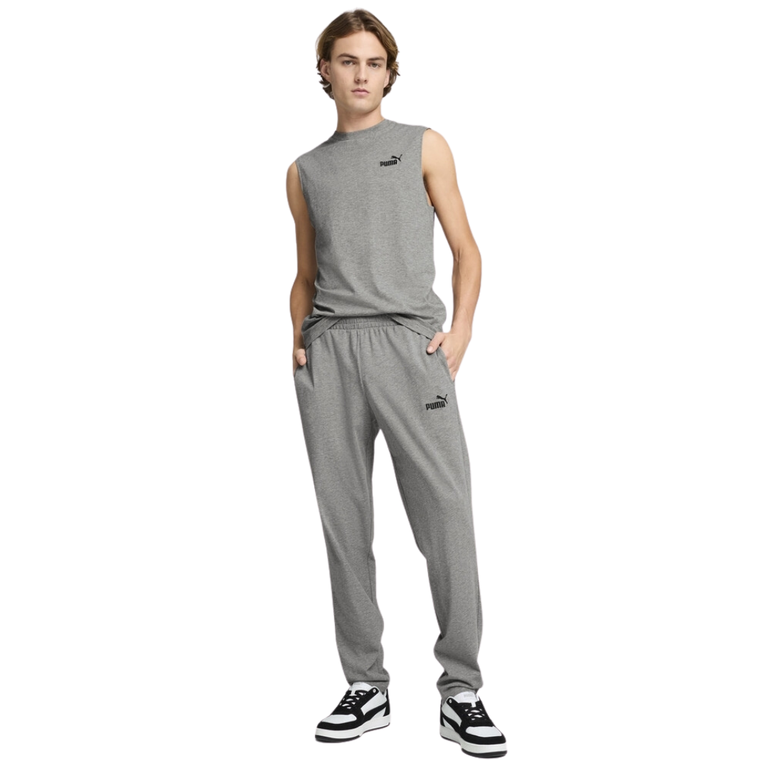 Puma Essentials No. 1 Logo Sleeveless Tee Men T-shirt Grey 682626-03