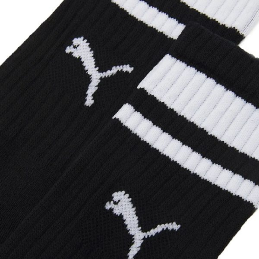 Puma 907944 Crew Heritage Strips 2 Pairs Socks Black 100000950-001