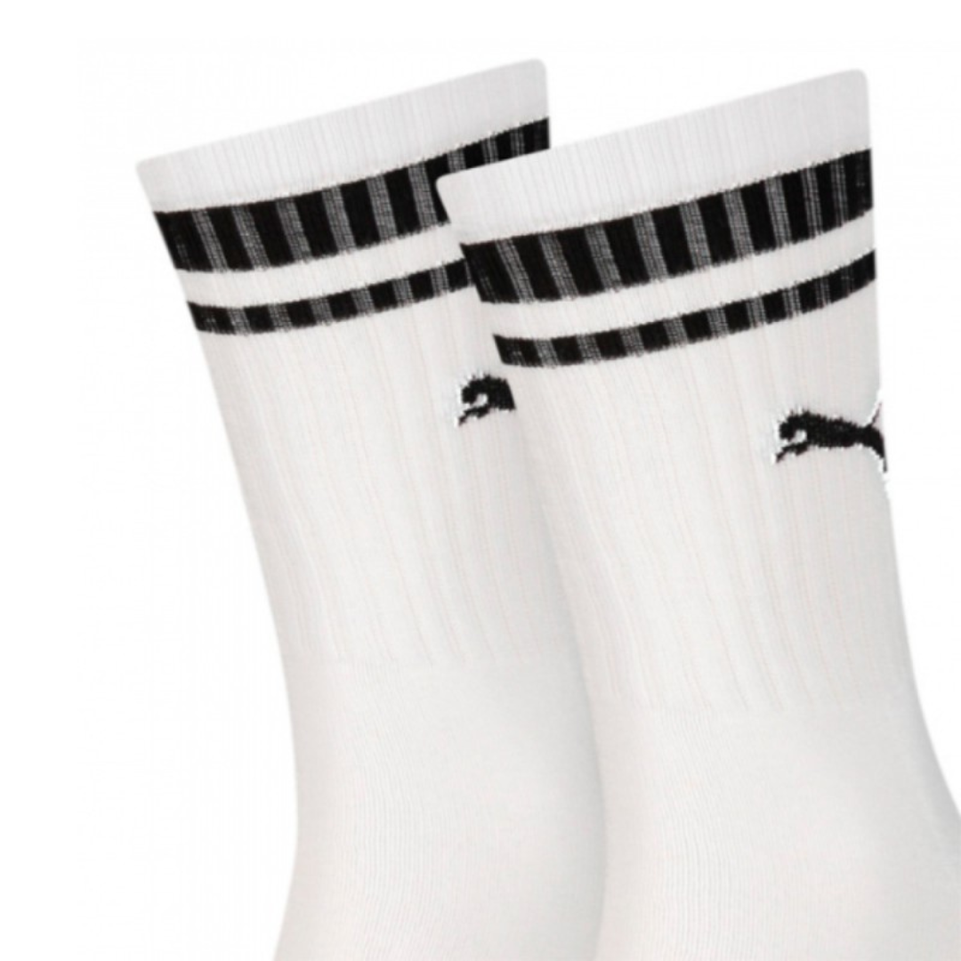 Puma 907944 Crew Heritage Strips 2 Pairs Socks White 100000950-002