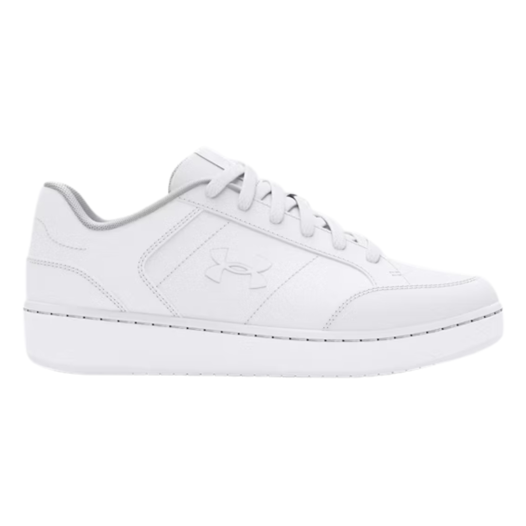 Under Armour Gs Official Leather Unisex Running Shoes White 3028641-100