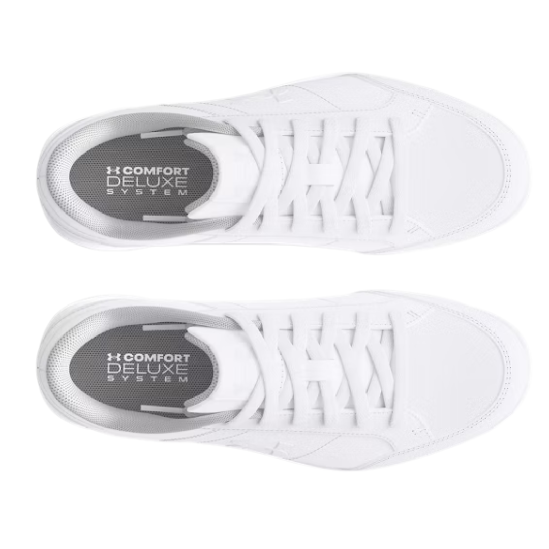 Under Armour Gs Official Leather Unisex Running Shoes White 3028641-100