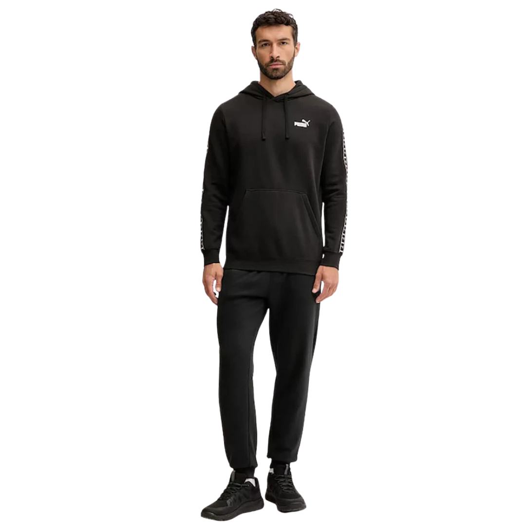 Puma Essential Tape Hoodie Fleece Men Black 684675-01
