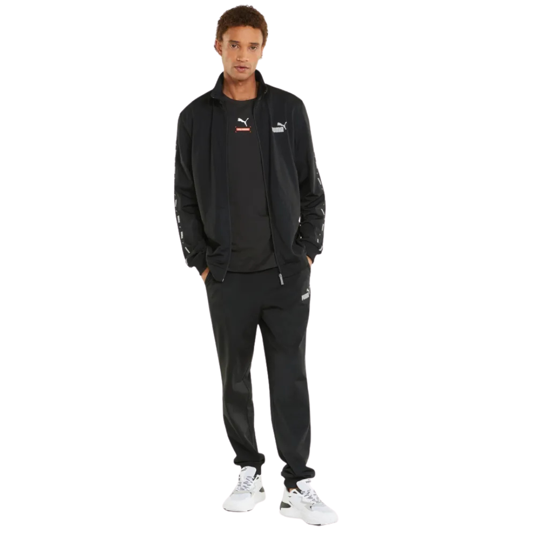 Puma Essential Tape Hoodie Fleece Men Black 684675-01