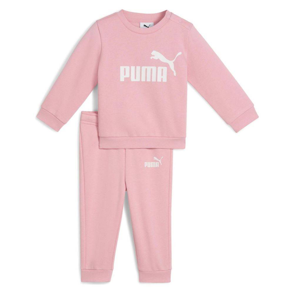 Puma Minicats Essentials Crew Set Fleece Infant Girls Tracksuit Set Pink 686280-27