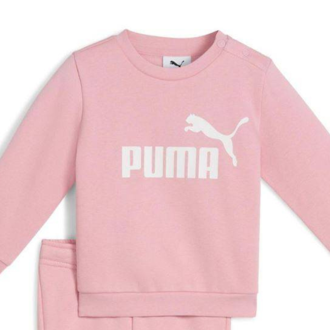 Puma Minicats Essentials Crew Set Fleece Infant Girls Tracksuit Set Pink 686280-27