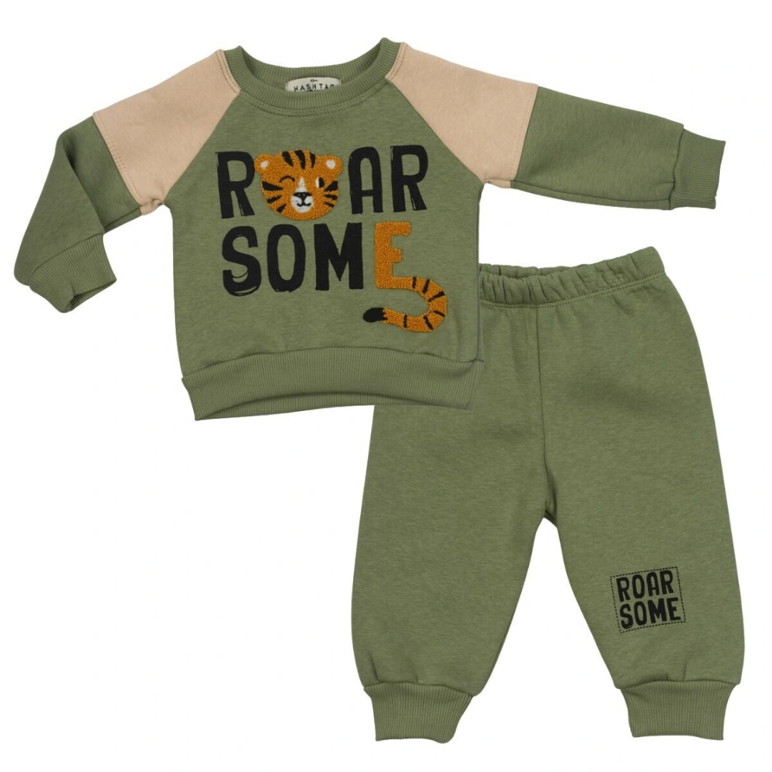 Hashtag For Boys Infant Baby Boy Tracksuit Set Green 255611-gn