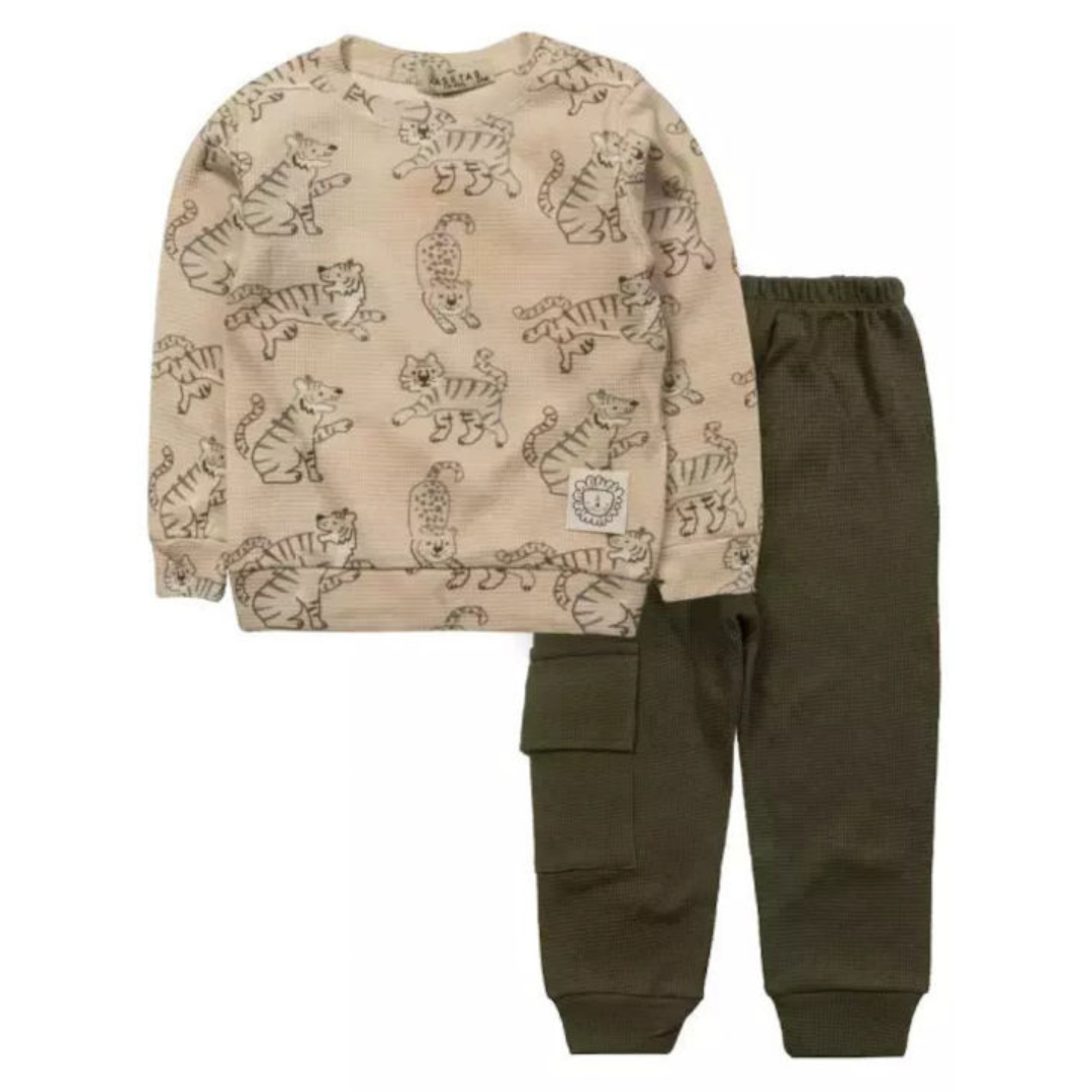 Hashtag For Boys Infant Baby Boy Tracksuit Set Beige 255614-be