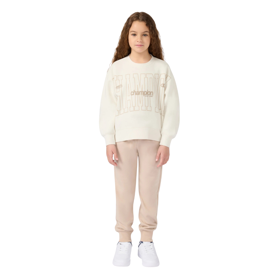 Champion Girls Sweatsuit Tracksuit Set Beige 405236-ww056