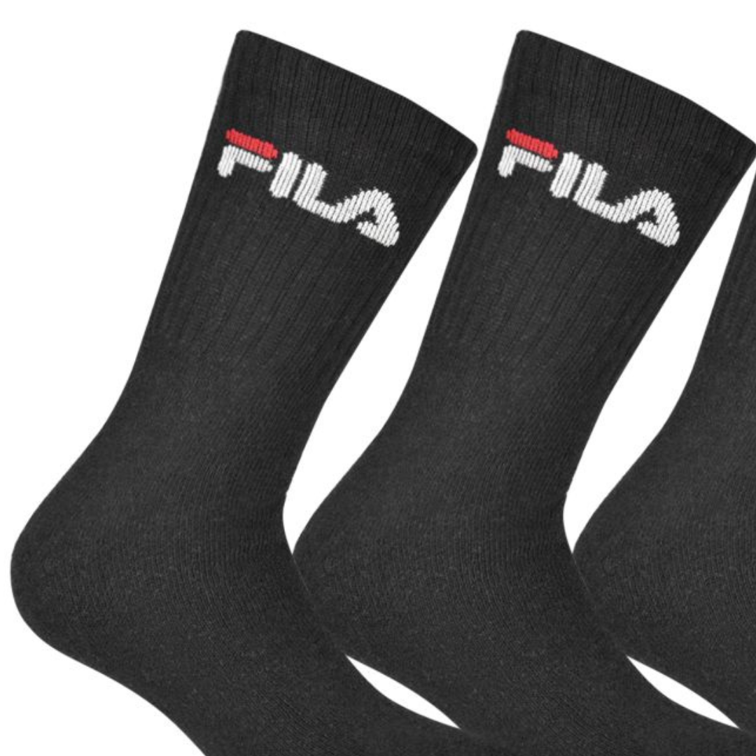 Fila Crew Tennis Nos F.terry 7 Pairs Unisex Socks Black F9505-200