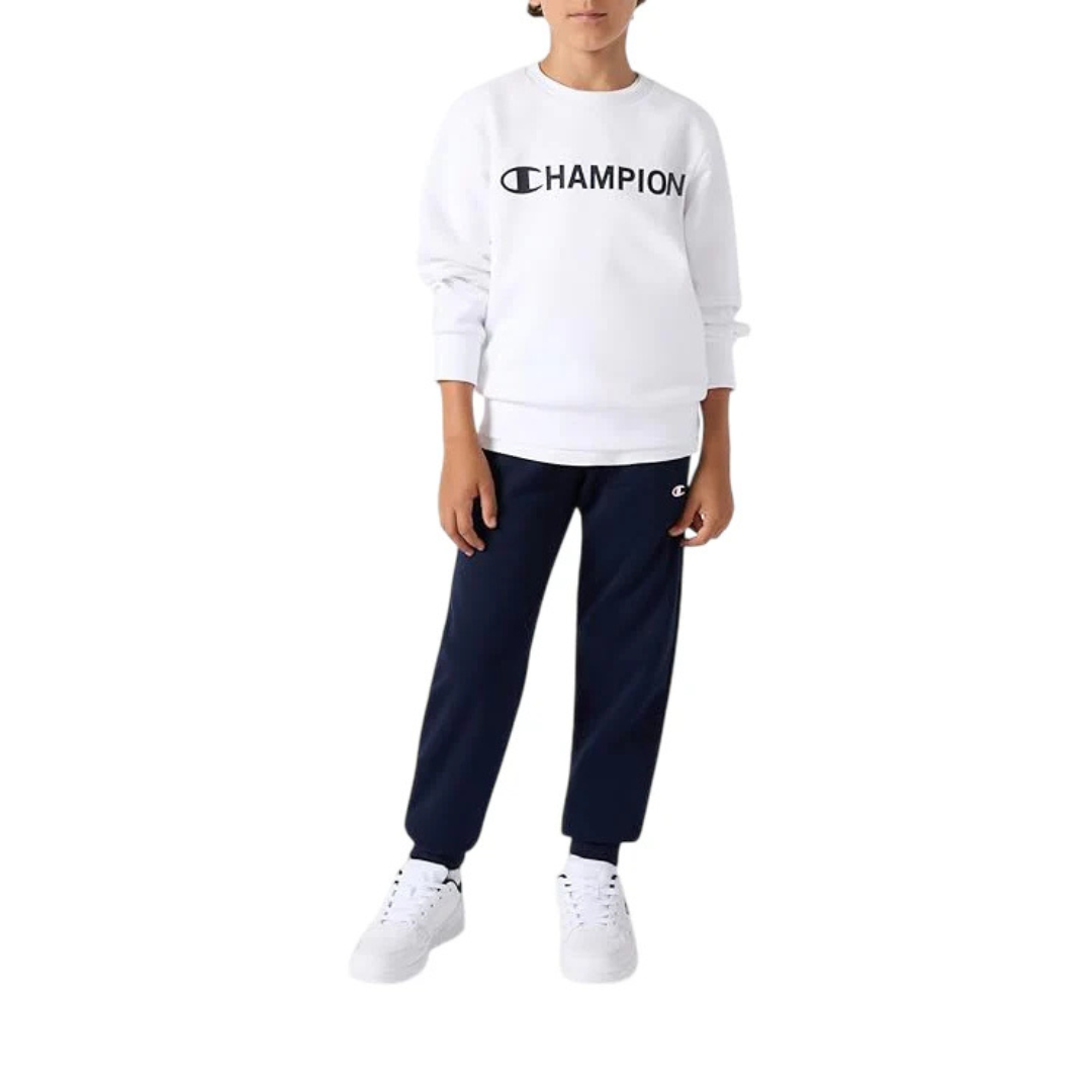 Champion Boys Crewneck Sweatsuit Tracksuit Set White 307263-ww001