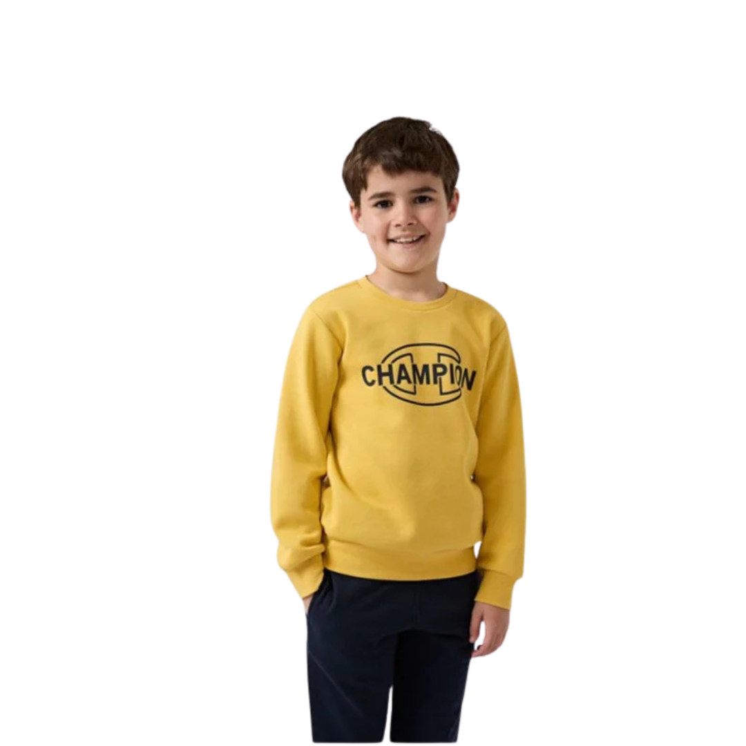 Champion Boys Crewneck Sweatsuit Tracksuit Set White 307263-WW001