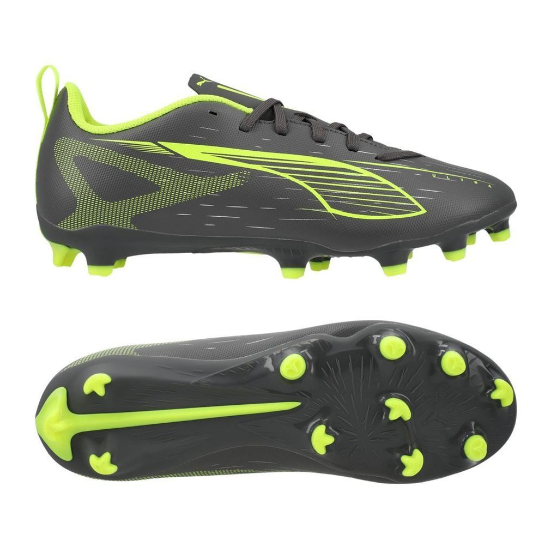 Puma Ultra 5 Play Fg/ag Kids Boys Football Shoes Grey 108170-03