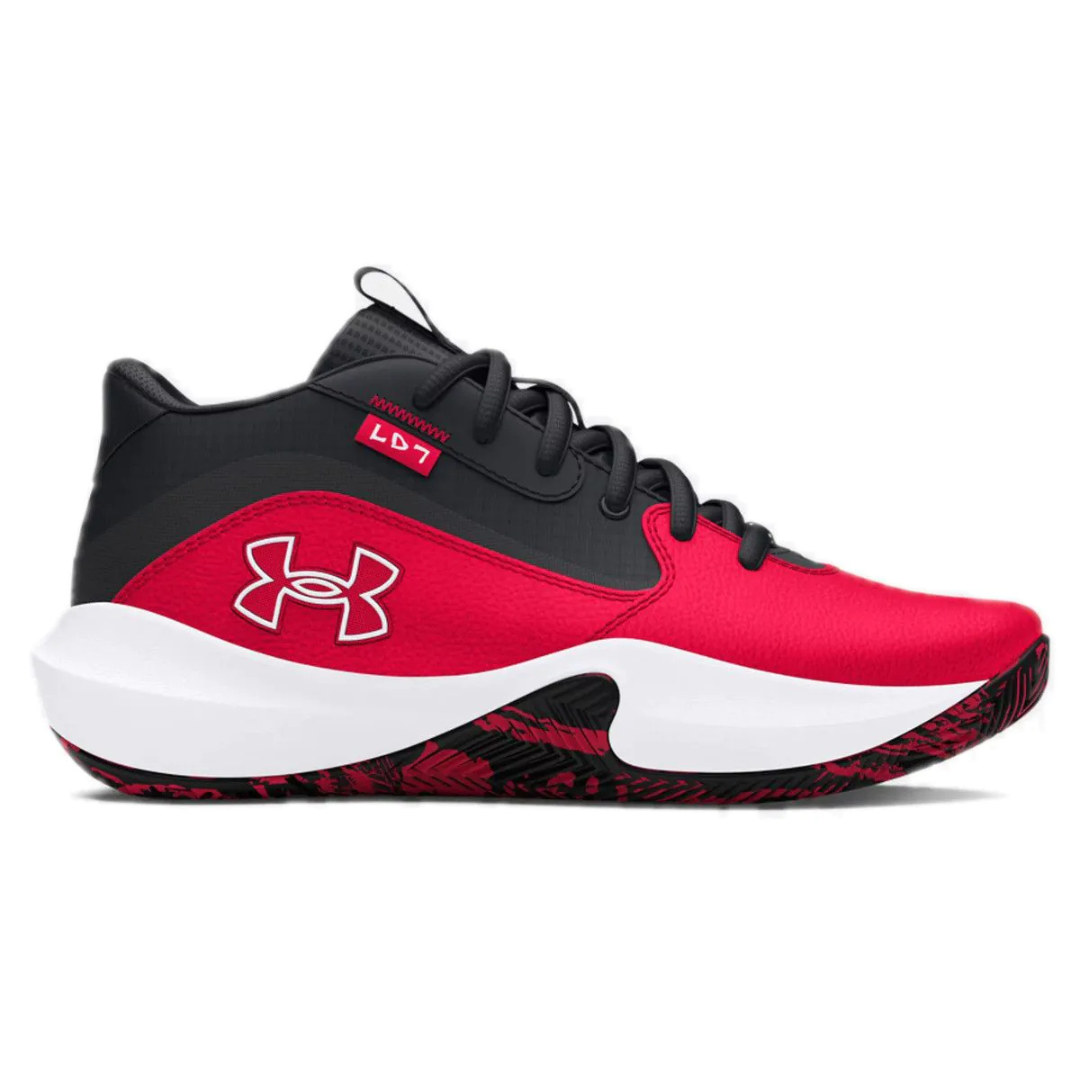 Under Armour Gs Lockdown 7 Basketball Boys Shoes Red 3028513-600