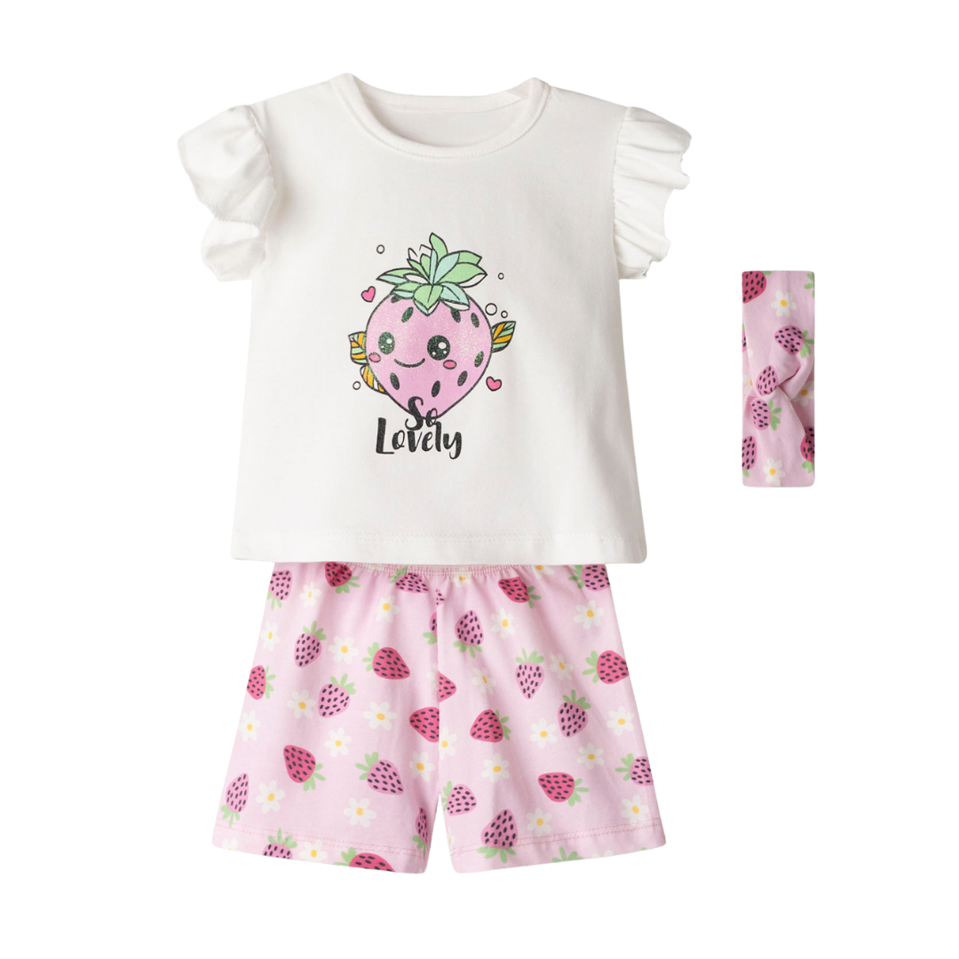 Ebita Girls Short Set White 266515-wh