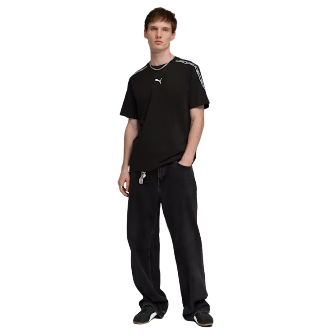 Puma Essentials Tape Tee Men T-shirt Black 691693-01