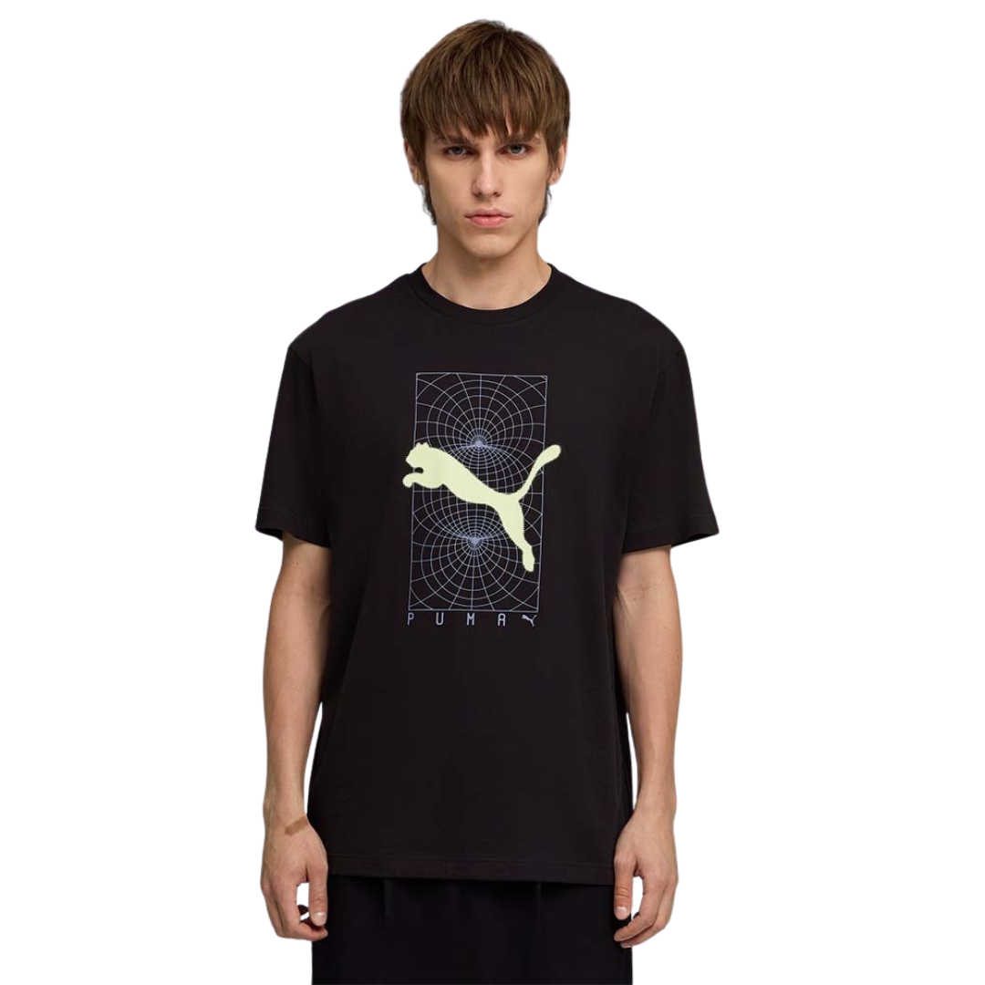 Puma Pumatech Relaxed Graphic Tee Men T-shirt Black 692233-01