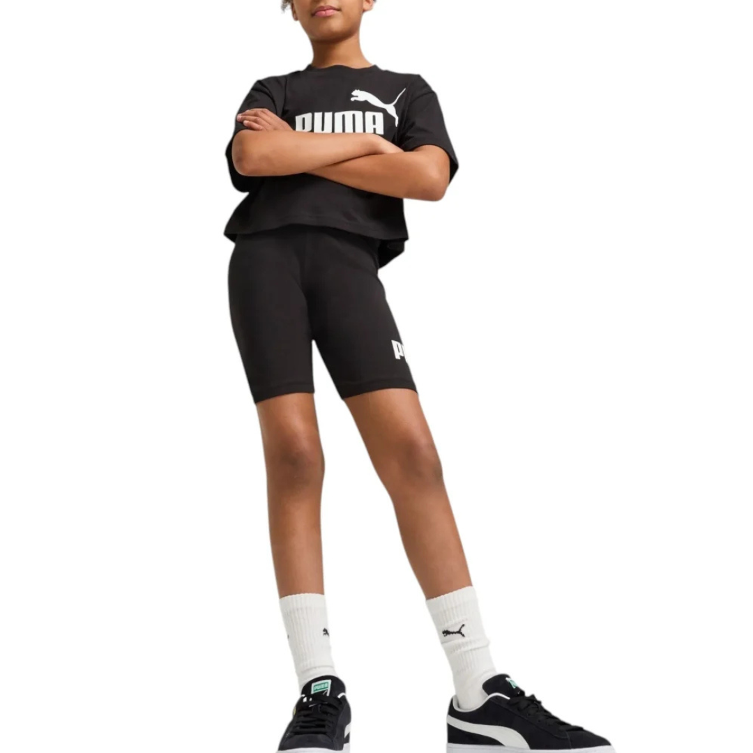 Puma Essential No. 1 Logo Leggings Girls Short  Black 684902-01