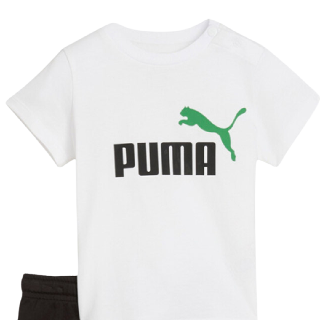 Puma Minicats Essentials Tee And Short Infants Boys Set Black 686285-57