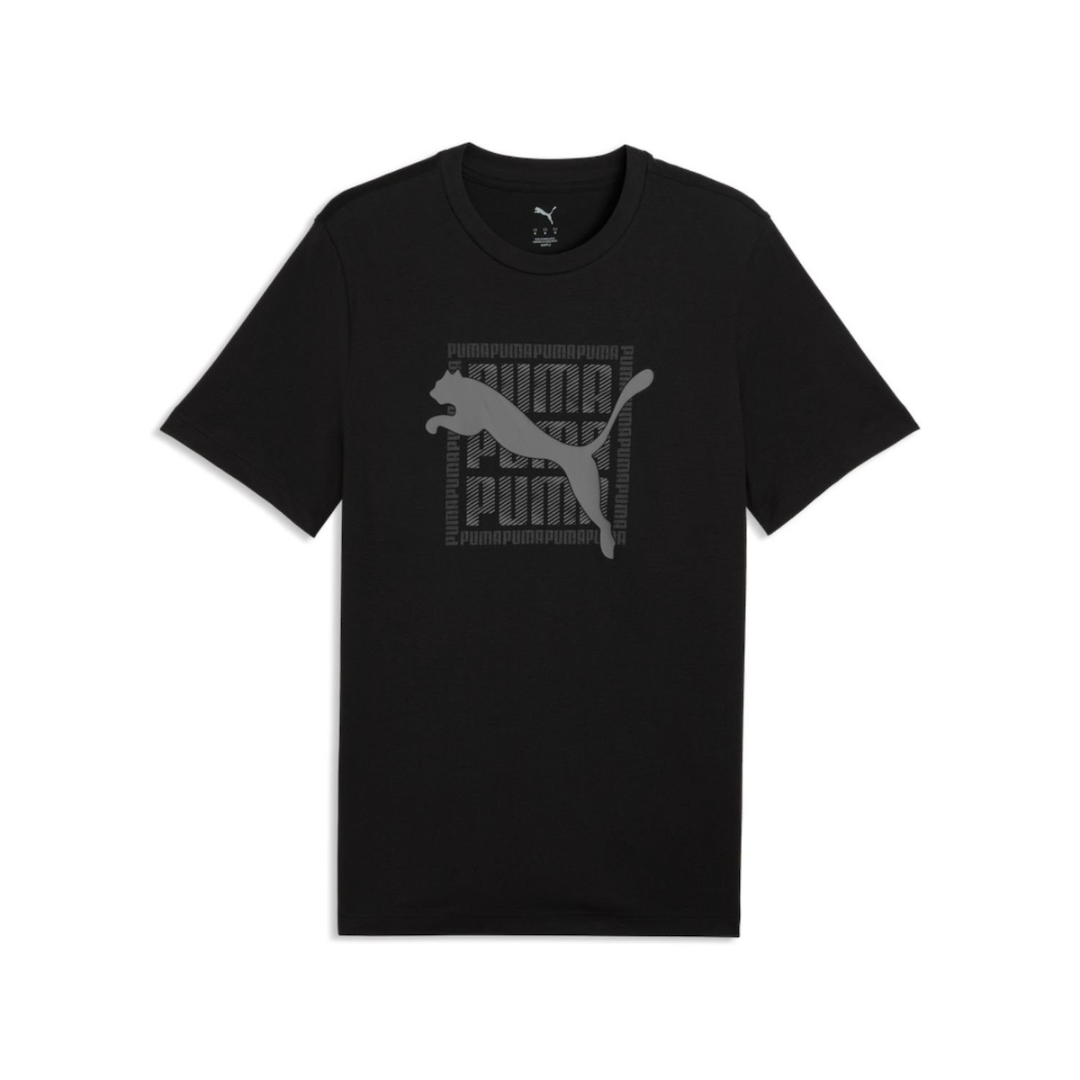 Puma Graphic Puma Wording Tee Men T-shirt Black 691775-01