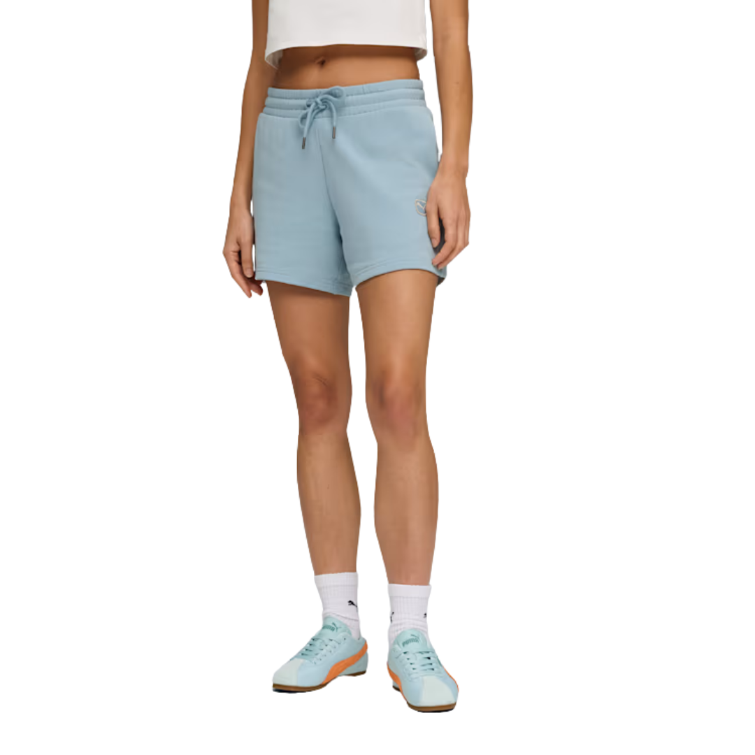 Puma Essentials Elevated Mid-rise Women Shorts 5   Blue 691859-47