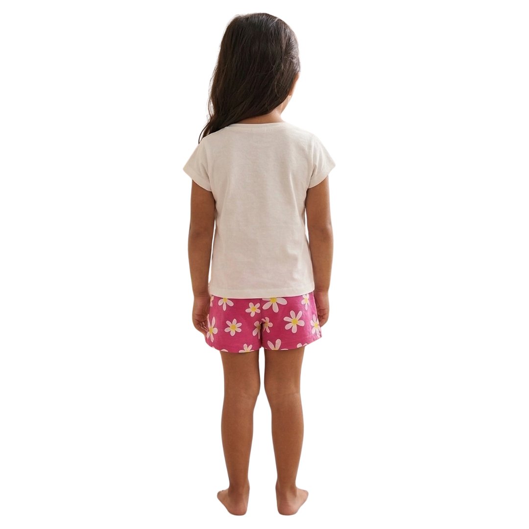 Nek Kids Wear Girls Short Set White 31826-138