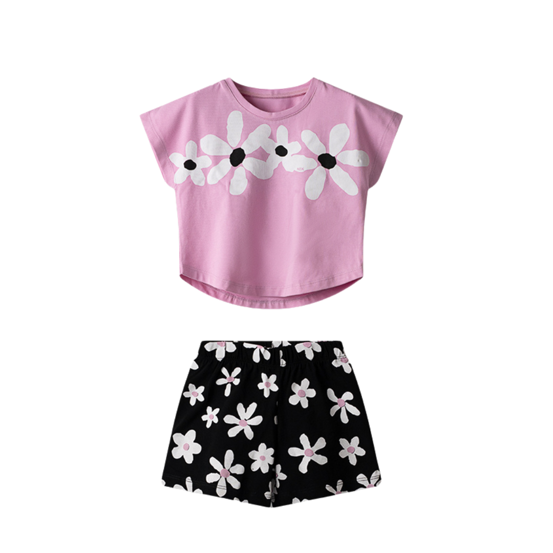 Nek Kids Wear Girls Short Set Pink 31826-155