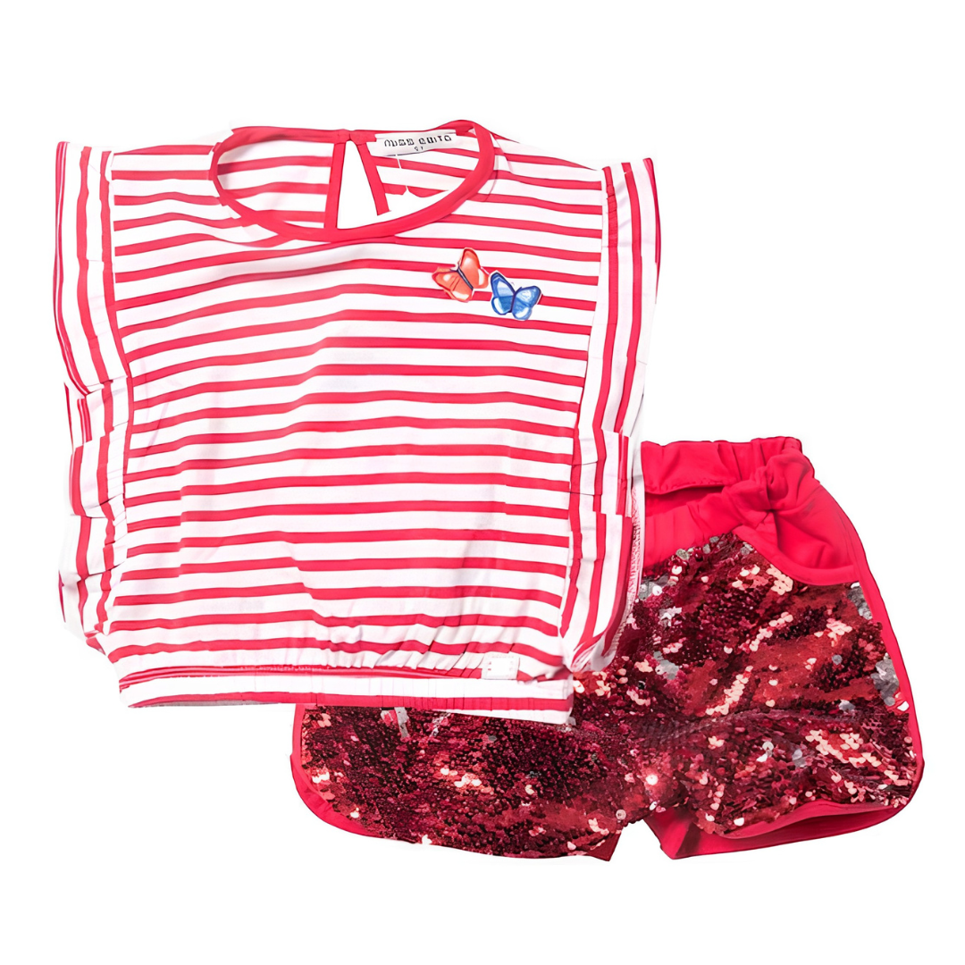 Ebita Girl Short Set Red 226308-re