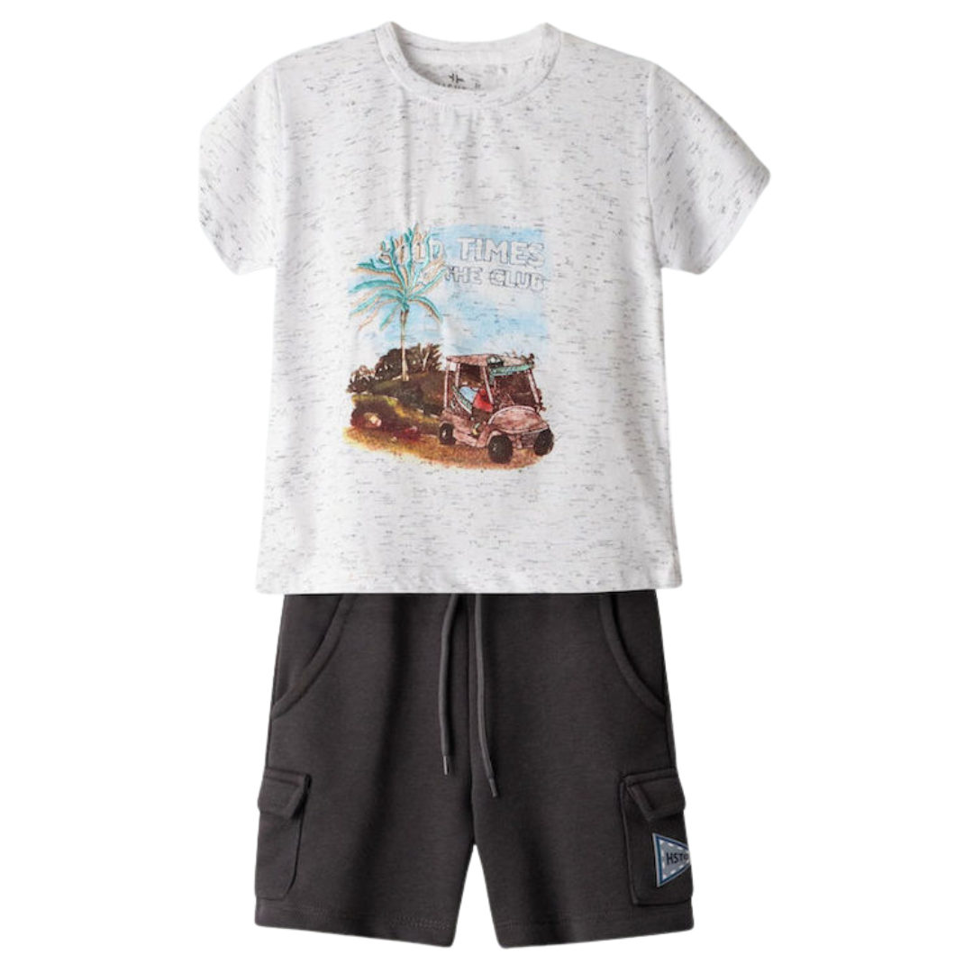 Hashtag For Boys Short Set White 254823-wh