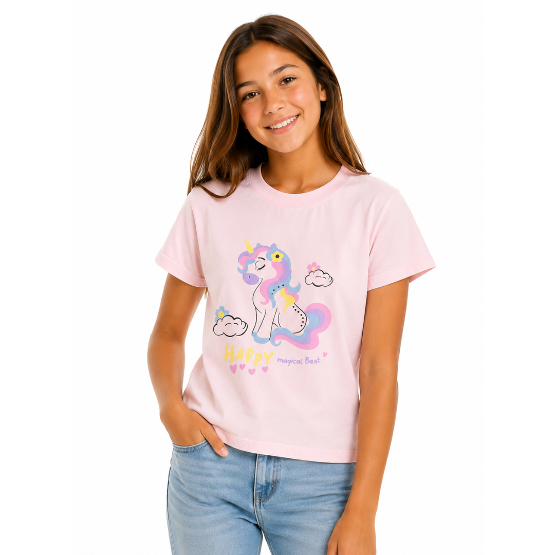 Ebita Girl Short T-shirt Pink 266229-pi