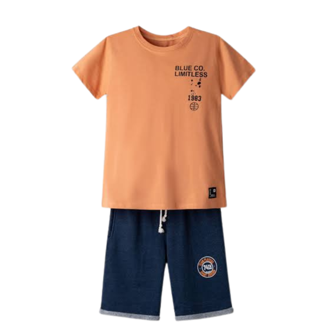Hashtag For Boys Short Set Orange 266741-or