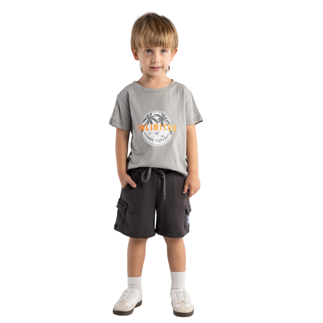 Hashtag For Boys Short Set Grey 266834-gr