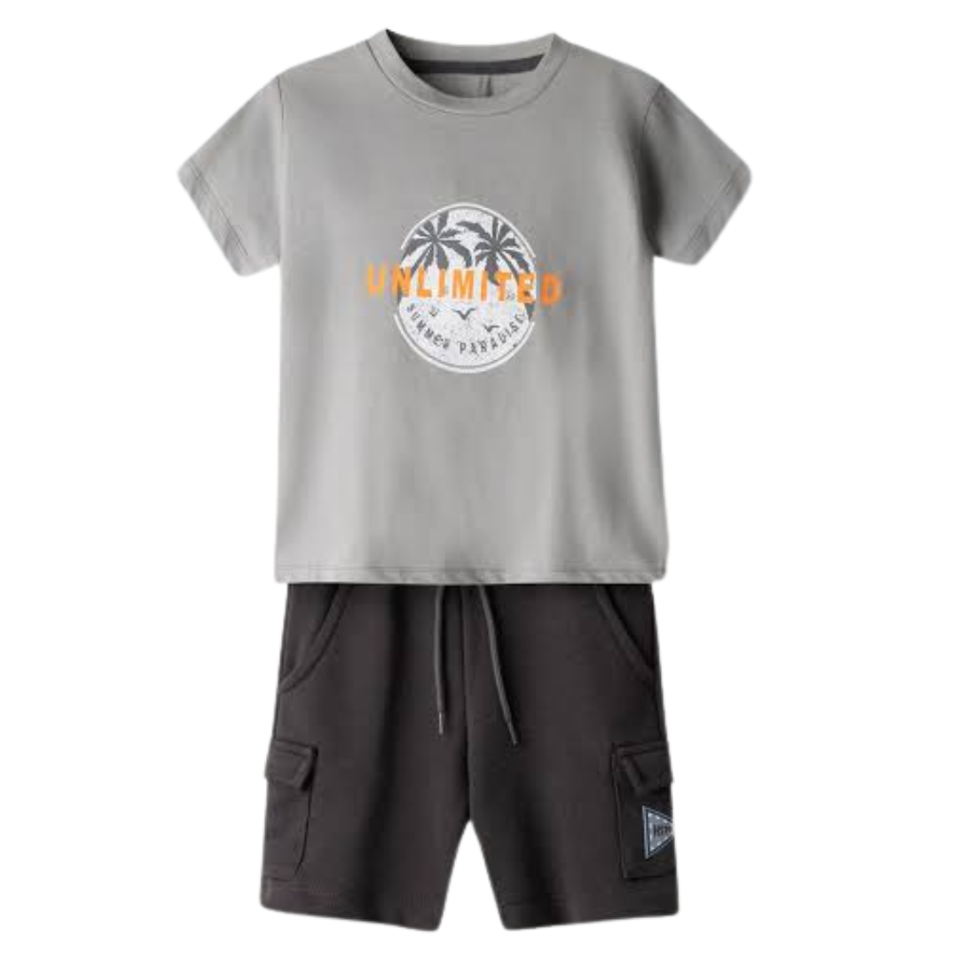Hashtag For Boys Short Set Grey 266834-gr
